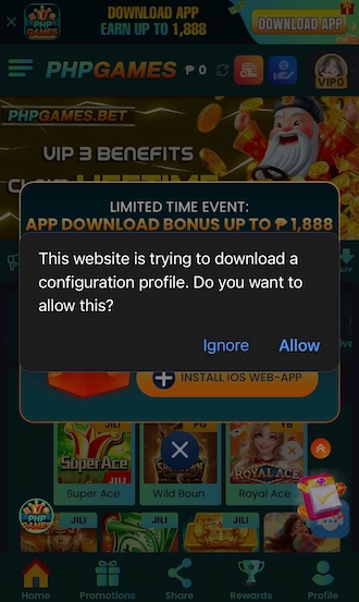 Click "Allow" on this notification.